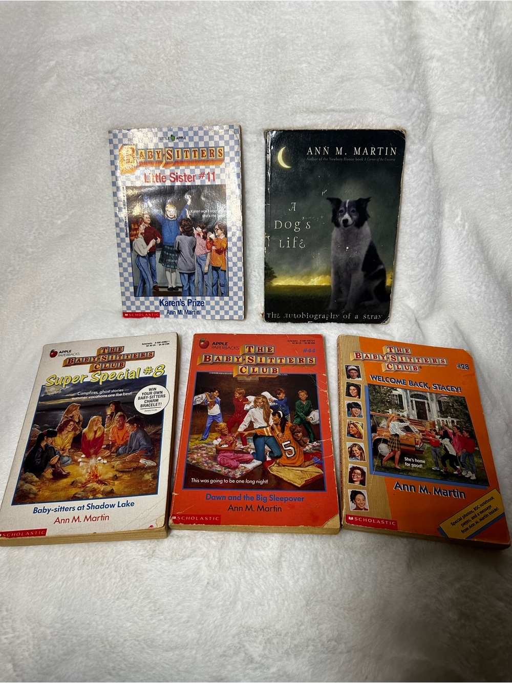 3 Babysitters Club Paperback Books- Fair condition (and more)